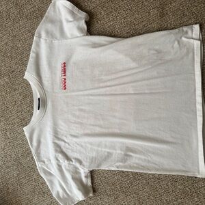 Kids White T-Shirt with Red Print